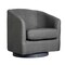 Flash Furniture Landon Club Style Commercial Barrel Accent Armchair Metal Base, Dark Gray Fabric Upholstery BS-AC22-060-DKGRY-GG - alternate 7